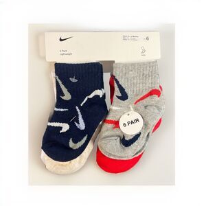 Nike Kids / Toddler Lightweight Ankle Socks - 6 pair- 12-24 Months